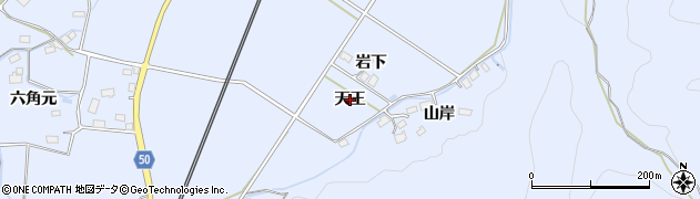 宮城県白石市小下倉（天王）周辺の地図