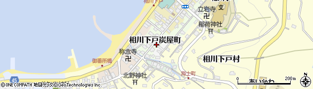 新潟県佐渡市相川下戸炭屋町周辺の地図