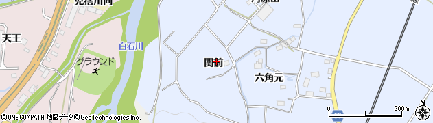 宮城県白石市小下倉関前周辺の地図