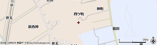 宮城県角田市神次郎（四ツ町）周辺の地図
