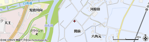 宮城県白石市小下倉（上関）周辺の地図