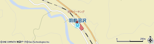 羽前沼沢駅周辺の地図