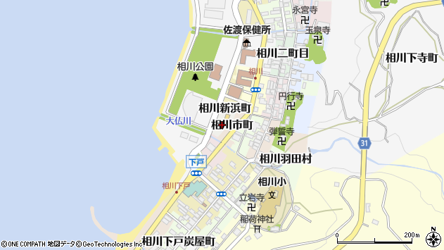 〒952-1568 新潟県佐渡市相川新浜町の地図