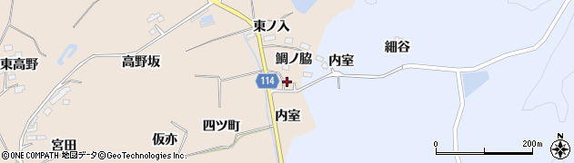 宮城県角田市神次郎鯛ノ脇周辺の地図