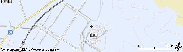 宮城県白石市小下倉山口周辺の地図