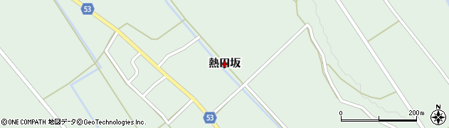 新潟県胎内市熱田坂周辺の地図