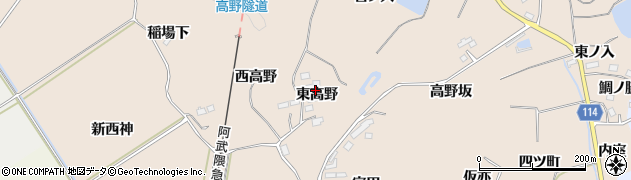 宮城県角田市神次郎東高野周辺の地図