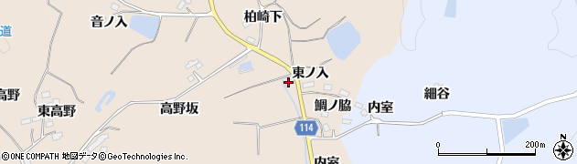 宮城県角田市神次郎（高野坂）周辺の地図