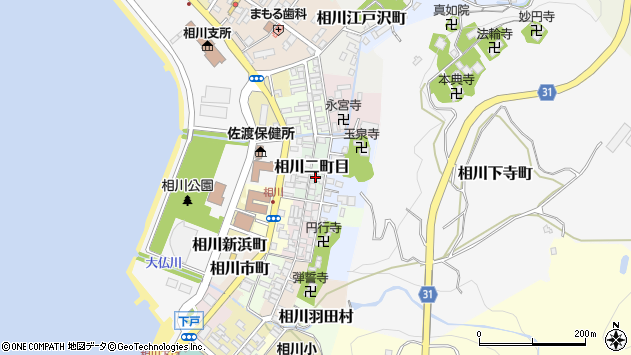 〒952-1558 新潟県佐渡市相川二町目の地図