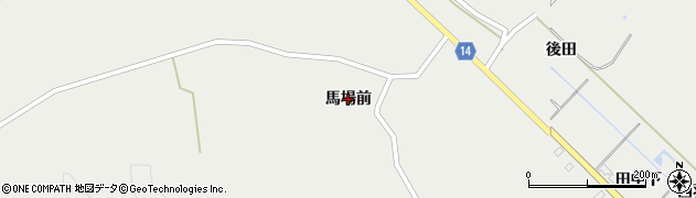 宮城県角田市君萱（馬場前）周辺の地図