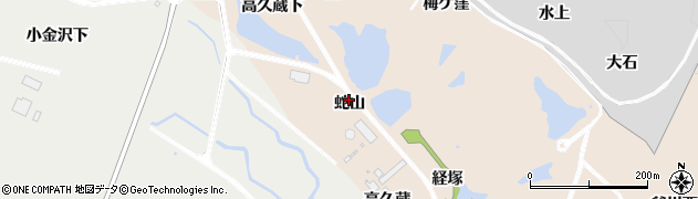宮城県角田市神次郎（蛇山）周辺の地図