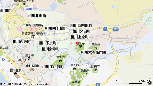 〒952-1527 新潟県佐渡市相川左門町の地図