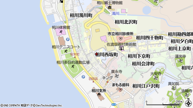 〒952-1515 新潟県佐渡市相川新西坂町の地図
