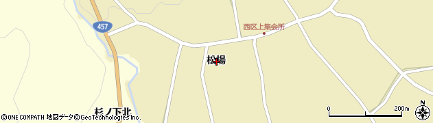 宮城県白石市福岡深谷松場周辺の地図