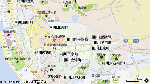 〒952-1538 新潟県佐渡市相川四十物町の地図
