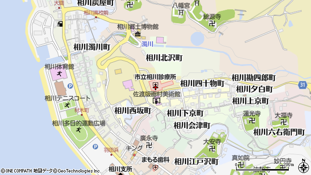 〒952-1531 新潟県佐渡市相川広間町の地図