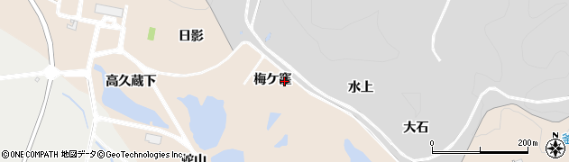 宮城県角田市神次郎（梅ケ窪）周辺の地図