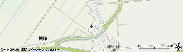 新潟県胎内市城塚周辺の地図