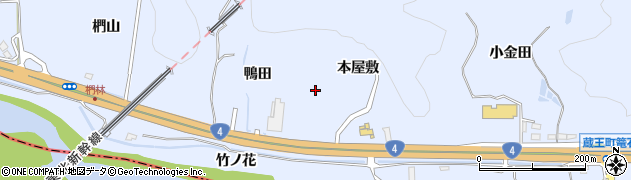 宮城県刈田郡蔵王町宮籠石山周辺の地図