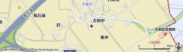 宮城県白石市福岡深谷（荒屋敷前）周辺の地図