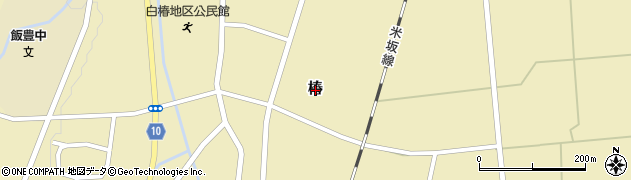 山形県飯豊町（西置賜郡）椿周辺の地図