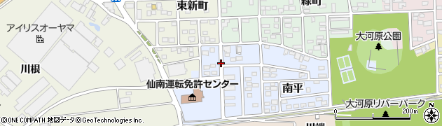 宮城県大河原町（柴田郡）南平周辺の地図