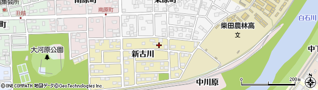 宮城県柴田郡大河原町新古川周辺の地図