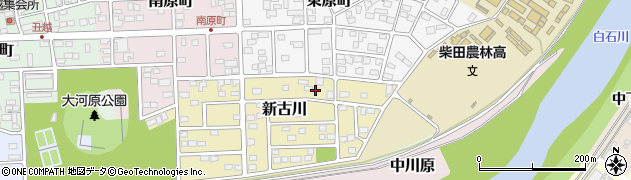 宮城県大河原町（柴田郡）新古川周辺の地図