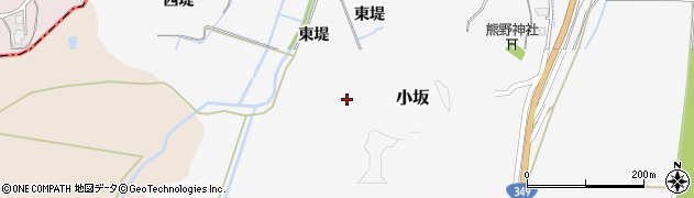 宮城県角田市小坂（東堤）周辺の地図