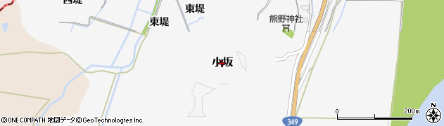 宮城県角田市小坂周辺の地図