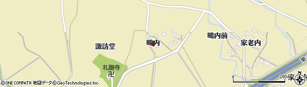 宮城県白石市福岡深谷鴫内周辺の地図