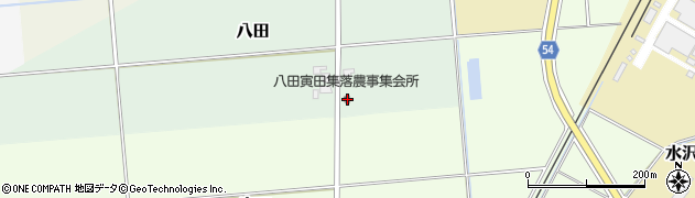 八田寅田集落農事集会所周辺の地図