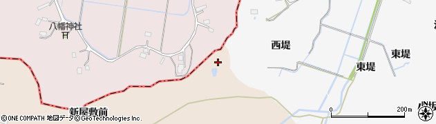 宮城県角田市神次郎（毛利）周辺の地図