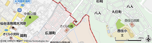 宮城県柴田郡柴田町船岡清住町4周辺の地図