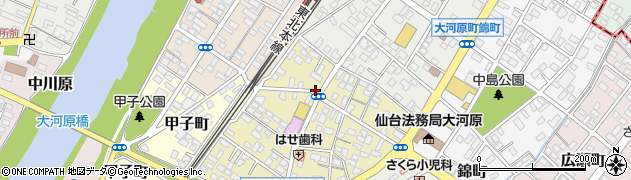 宮城県大河原町（柴田郡）中島町周辺の地図