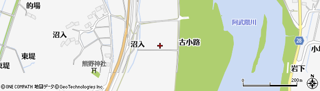 宮城県角田市小坂（古小路）周辺の地図