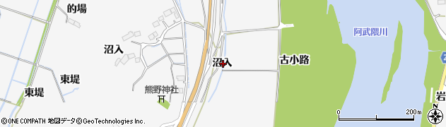 宮城県角田市小坂沼入周辺の地図