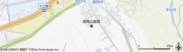 飯角公会堂周辺の地図