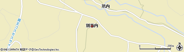 宮城県白石市福岡深谷（別当内）周辺の地図