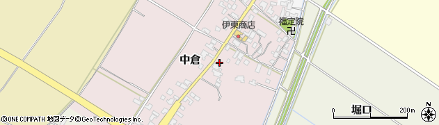 新潟県胎内市中倉周辺の地図