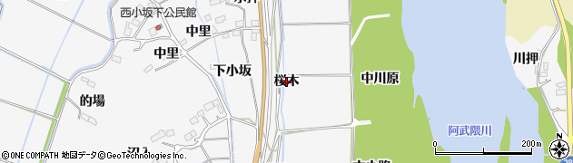 宮城県角田市小坂（桜木）周辺の地図