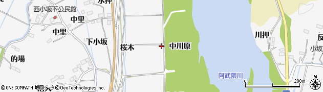 宮城県角田市小坂中川原周辺の地図
