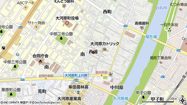 〒989-1242 宮城県柴田郡大河原町西浦の地図
