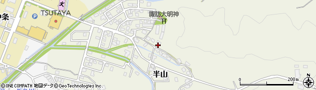新潟県胎内市半山周辺の地図