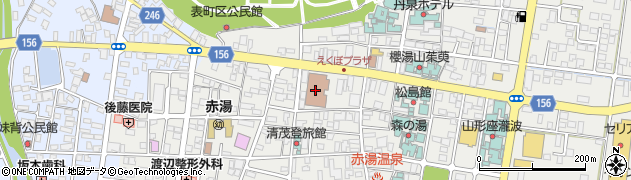 南陽市役所　赤湯公民館周辺の地図