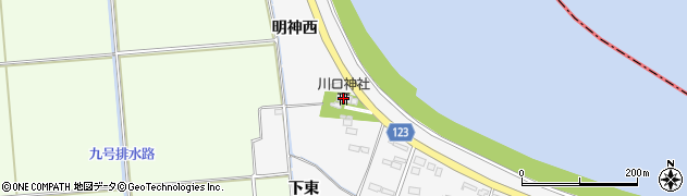 川口神社周辺の地図
