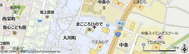 新潟県胎内市大川町周辺の地図