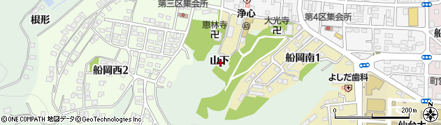 宮城県柴田郡柴田町船岡山下周辺の地図