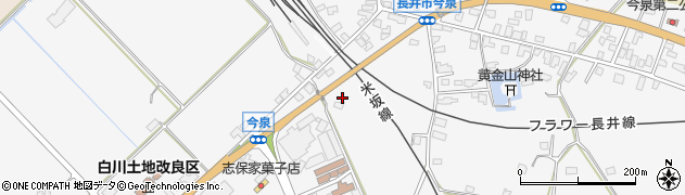 山形県長井市今泉757周辺の地図