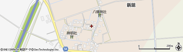 新潟県胎内市新舘周辺の地図